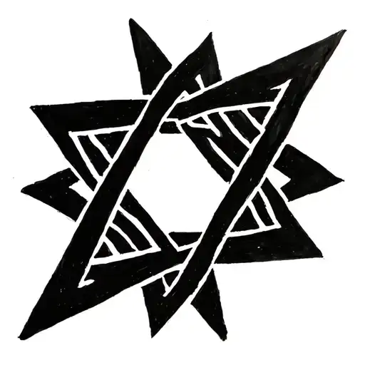 Two Interconnected Star Of David