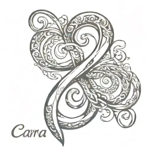 Infinity Symbol With Names Cara And Jason
