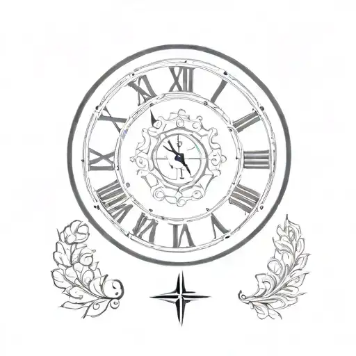 Simple Roman Numeral Clock Face