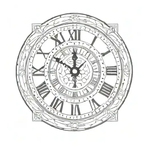 Simple Roman Numeral Clock Face
