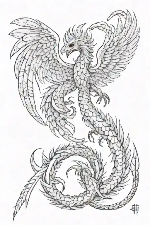 Phoenix And A Scorpion Under Its Talons