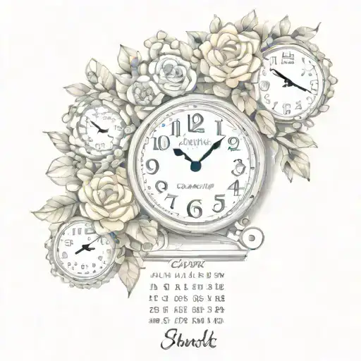 Clock And Calendar With Daughters Name