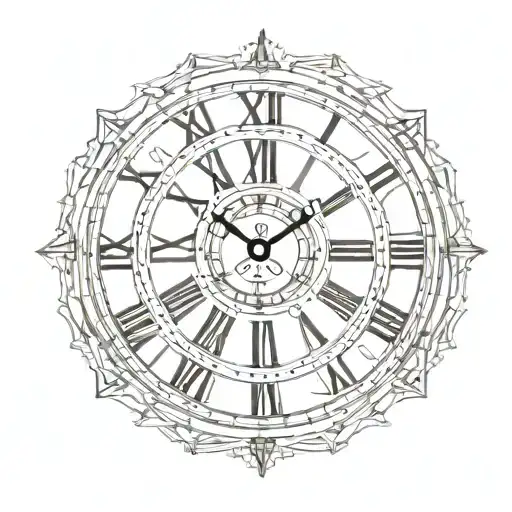 Simple Roman Numeral Clock Face
