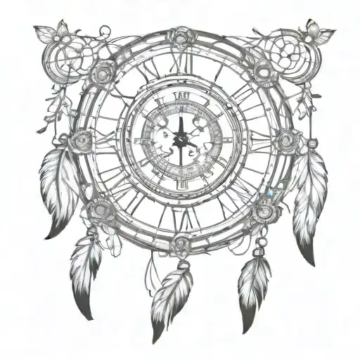 Dreamcatcher With A Clock Inside