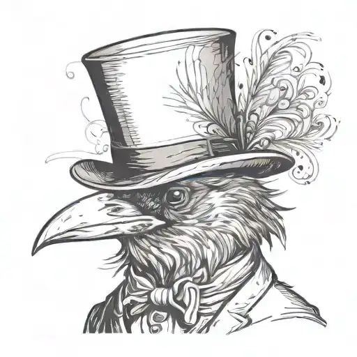 Crow With A Top Hat