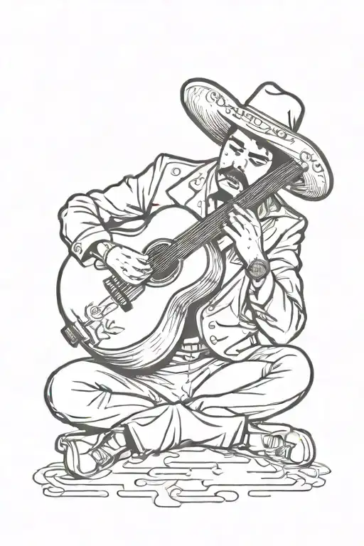 A Mariachi Man Sat On The Floor Crying Holding A Broken Music Synthesiser