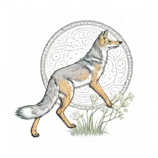 Coyote And Eidelweiss Moon