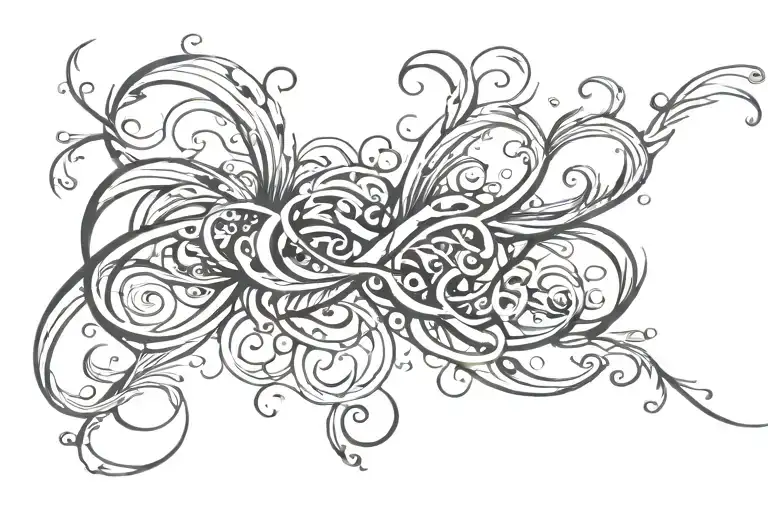 Water Band Tattoo Thin And Black