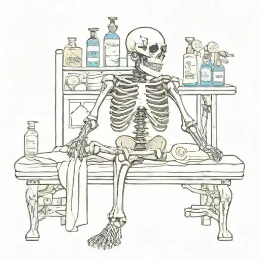 A Skeleton Being Pampered At A Spa