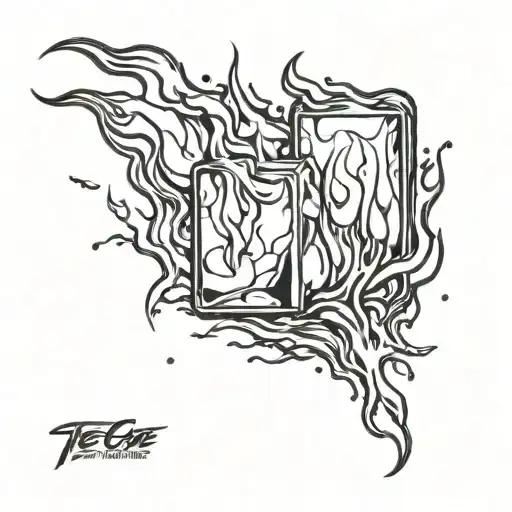 Ice Cube On Fire Flames