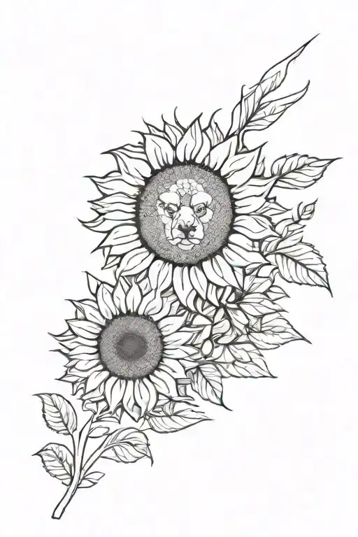 Sunflower And Angry Bear