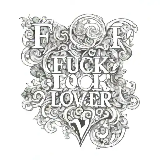 Image On Top Half Of Word Fuck Lower Transform Lower Half Love