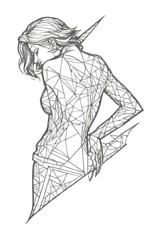 Dagger Shaped Like Female Body Seen From The Back Side