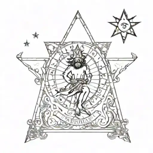 The Fool Tarot Card And The Star Tarot Card Featuring