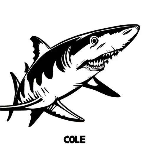 Shark With The Name Cole Wrapped