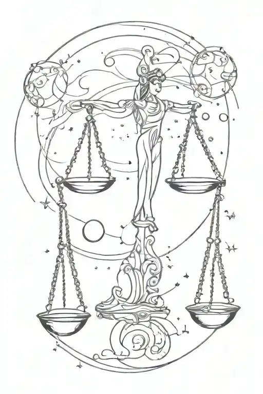 Libra Symbol And Constellation