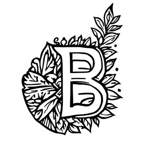 Mexican Inspired Tat With Letter B