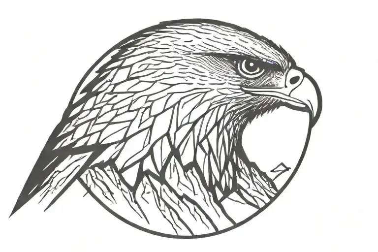 Rocky Falcon Mountain Ridge