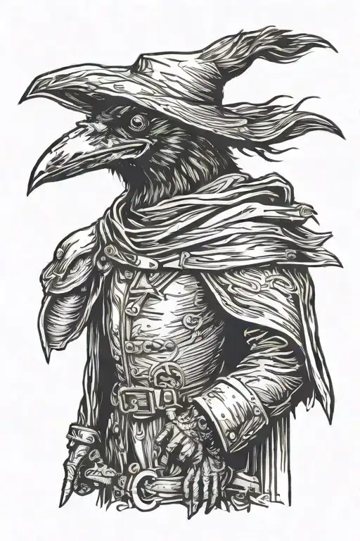 Crow With A Plague Doctor Face