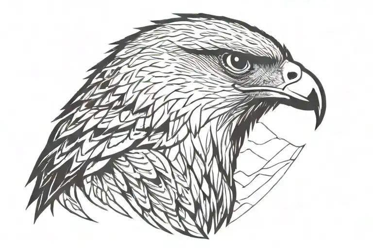 Mountain Ridge Falcon Head Emerging