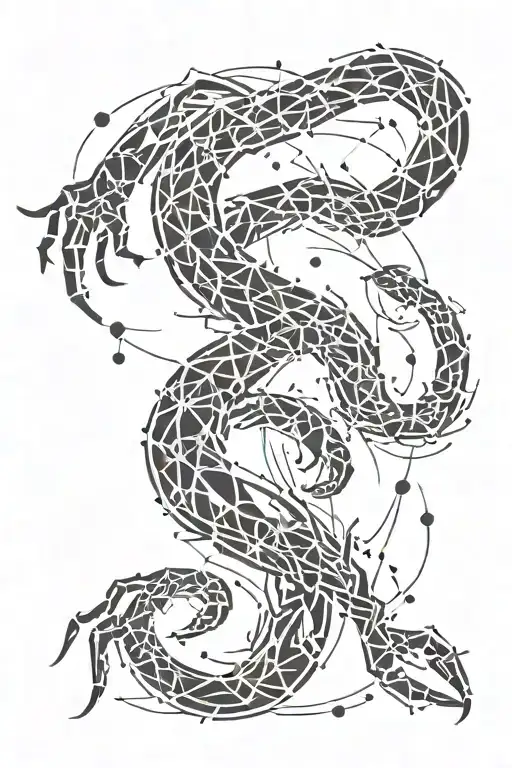 Scorpian And Aquarius Constellation