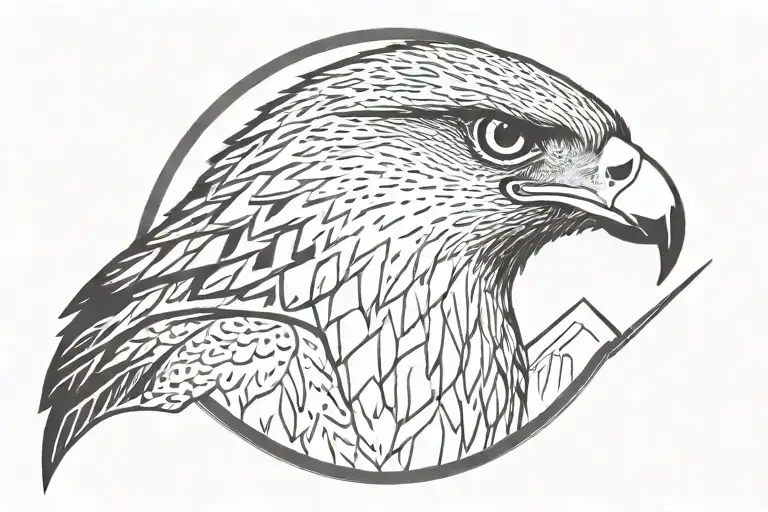 Mountain Ridge Falcon Head Emerging