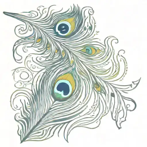 Peacock Feather With Sun