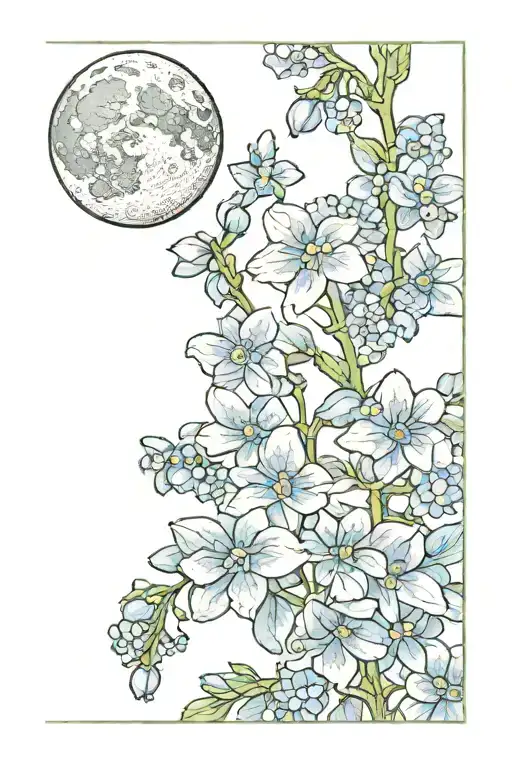 Moon Forget Me Not Flower
