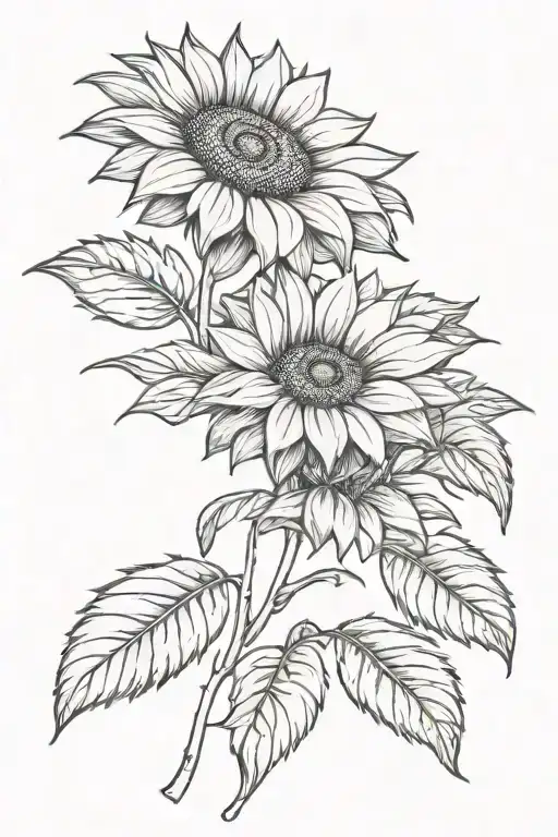 Sunflower With Compass Pointing North