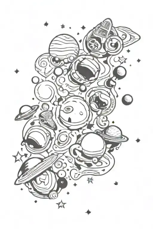 Space Filler Background Black And White