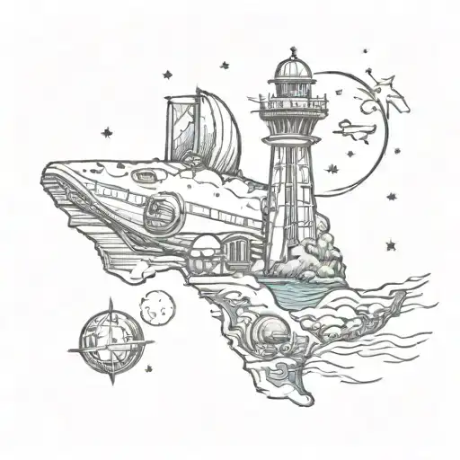 Texas Ocean And Space Themed