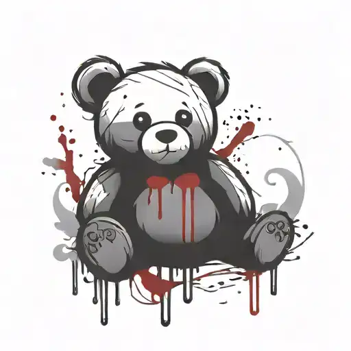 Teddy Bear With Blood