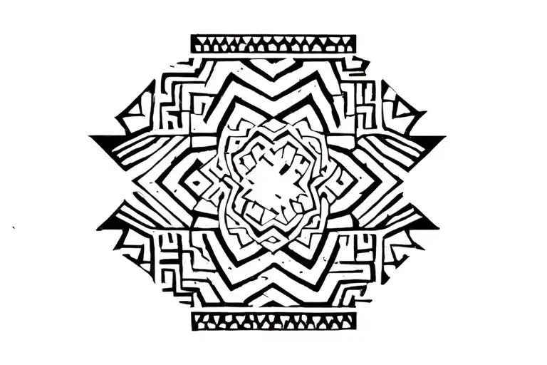 Aztec Pattern Incorporating Elements