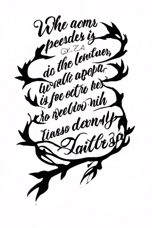 Hunting Tattoo With Bible Verse Intertwined Representing