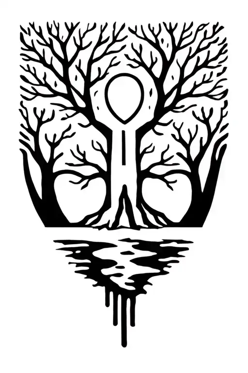 Pursuit Of Hapiness With Tree Path Toward Success Love And Health