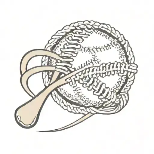 Baseball Infinity Symbol Intertwined