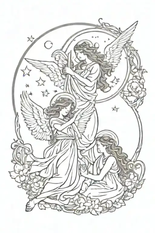 Angels And The Sun Moon