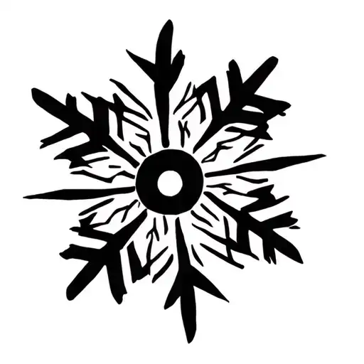 Sun Hiding Behind A Snowflake