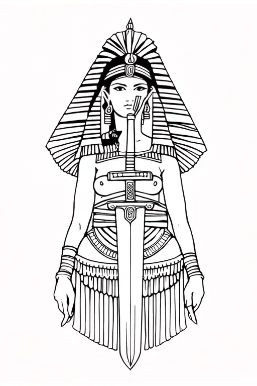 Cleopatra With A Sword