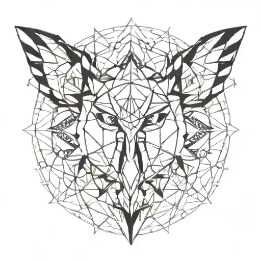 Fearless Symbol Geometric Design Incorporating