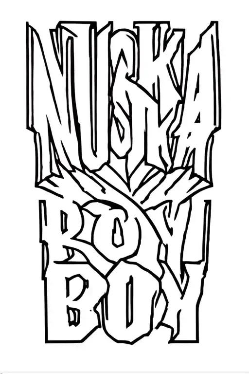 Text Saying Nushka Boy