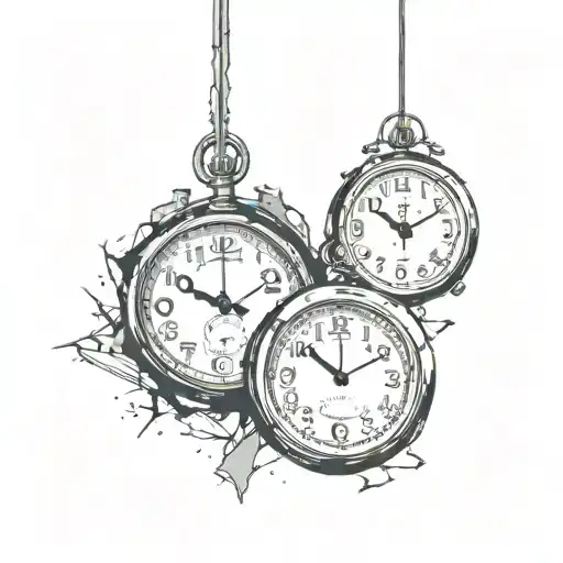 Two Broken Clocks Hanging