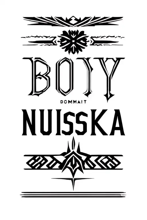 Text Saying Nushka Boy