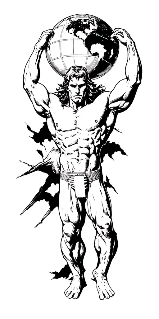 Atlas Titan Holding World On His Shoulders