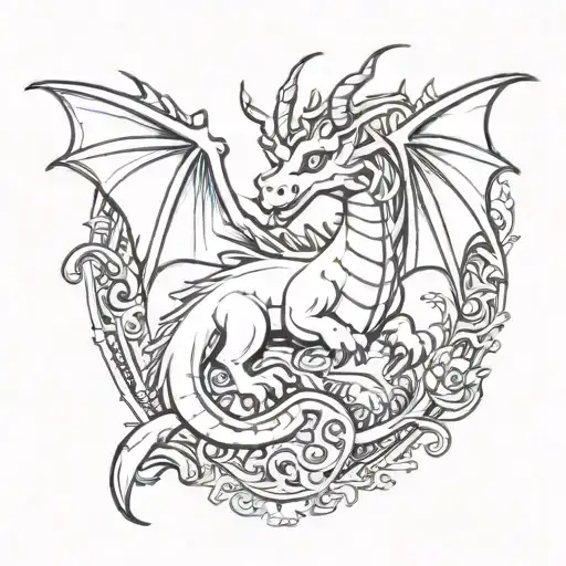 Puff The Magic Dragon Tattoo Design Inspired