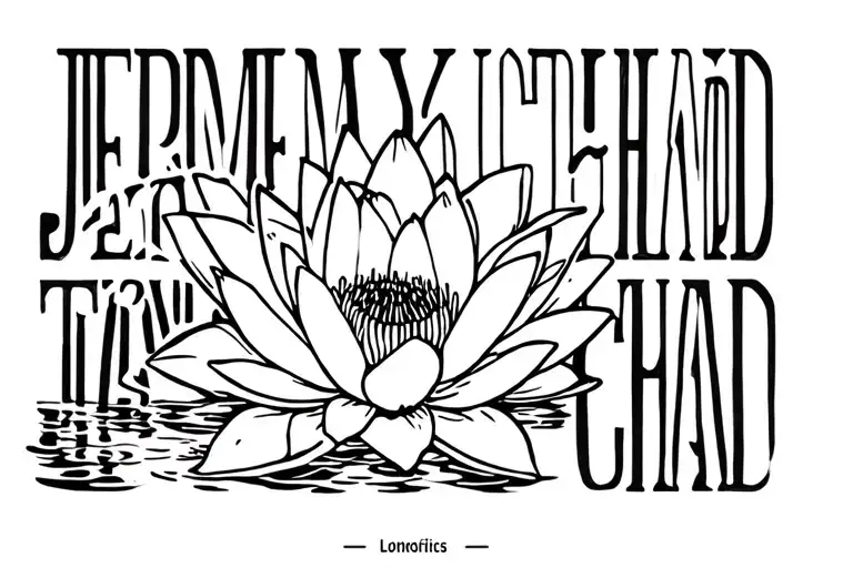 Water Lily With Jeremy Chad Dennis As Stem In Elder Folk Font Letters