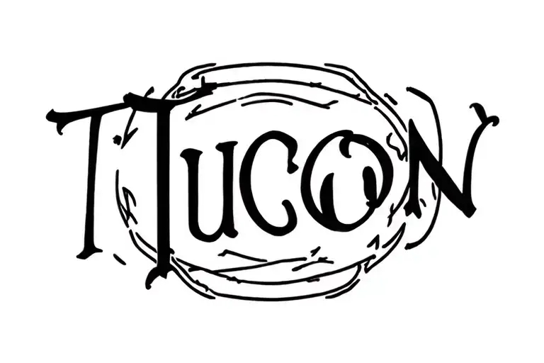 Lettering Of Tucson In Calligraphy