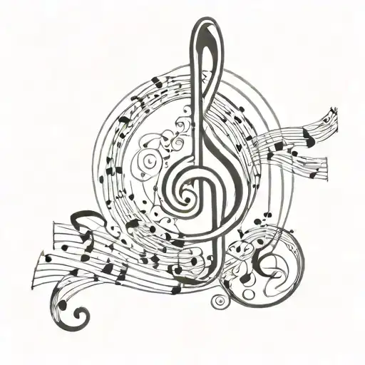Music Measure Treble Clef Incorporated Representing The Client's Love