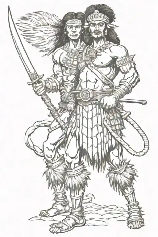 Lapu Lapu Lapu Warrior With Australian Warrior