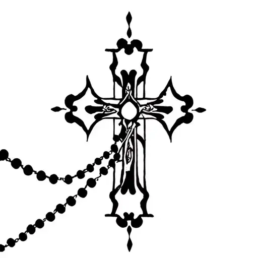 Cross Rosary With Crown